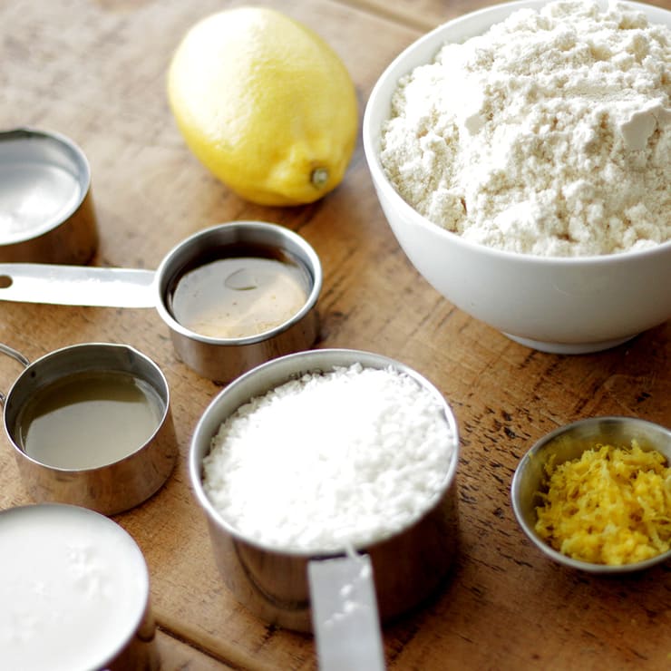 Lemon and Coconut Protein Bars - Ingredients