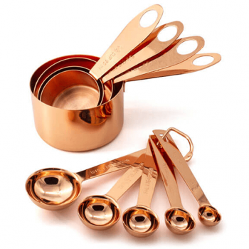 Copper Measuring Cups & Spoon Set