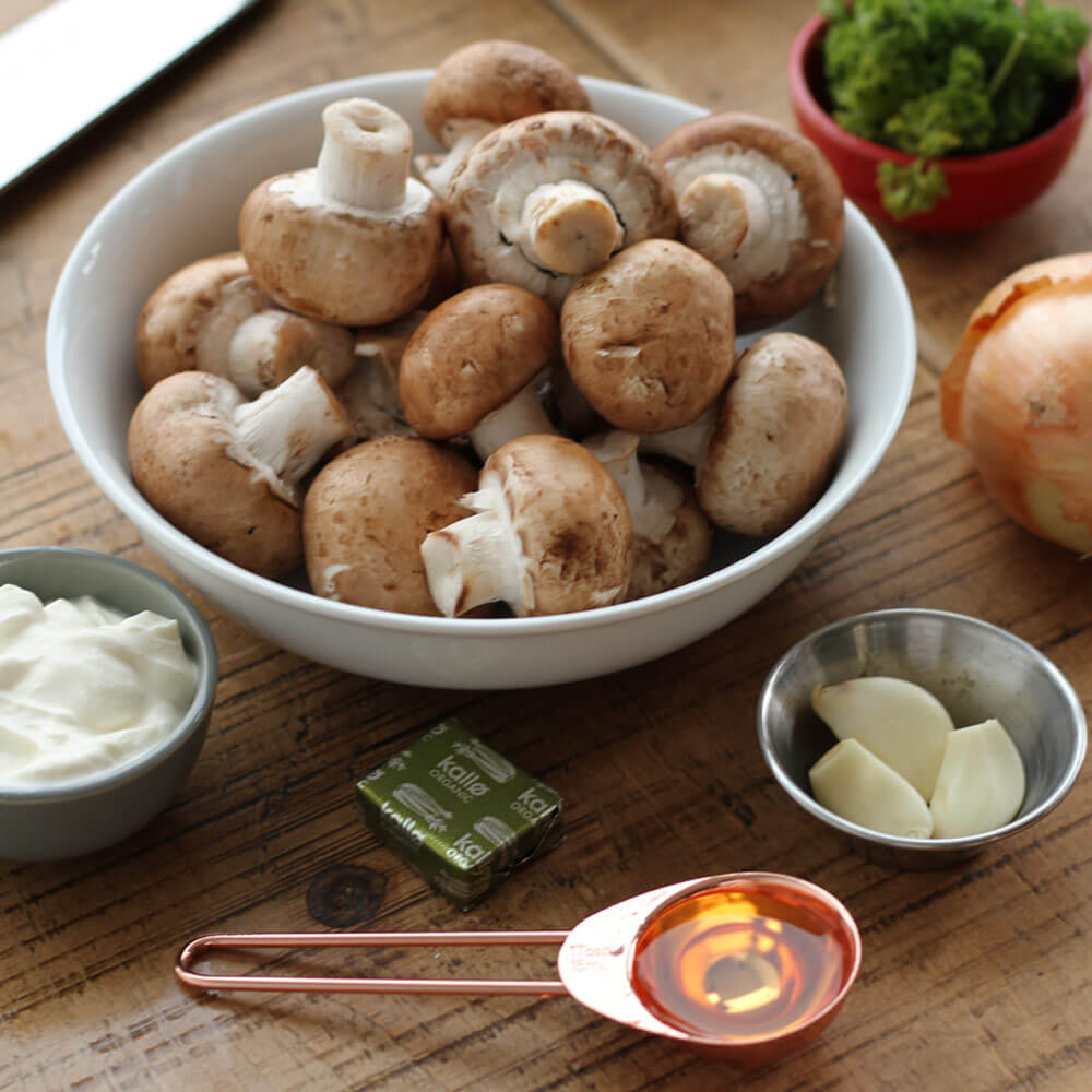 Healthy Creamy Mushroom Soup - Ingredients