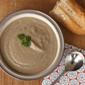 Healthy Creamy Mushroom Soup - Featured